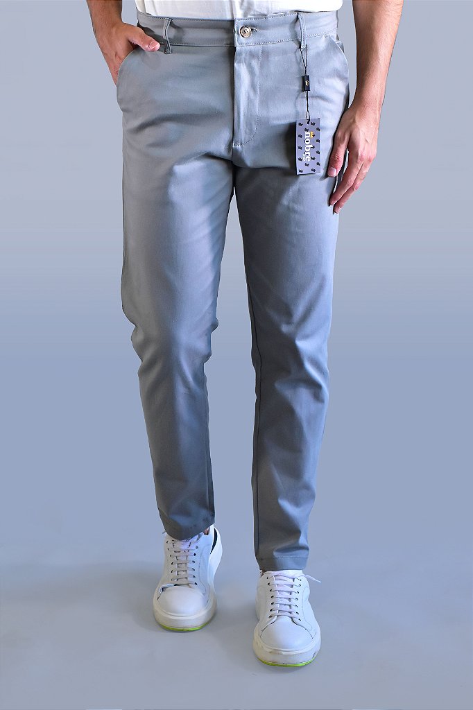 Calça Sarja Nobre Men - Cinza