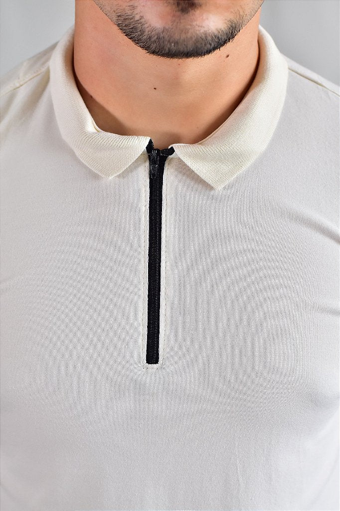 Gola Polo Zíper Nobre Men - Off White