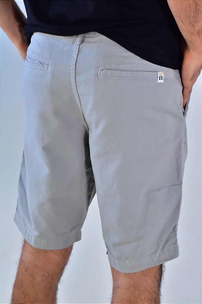 Bermuda Masculina Sarja Nobre Men - Cinza