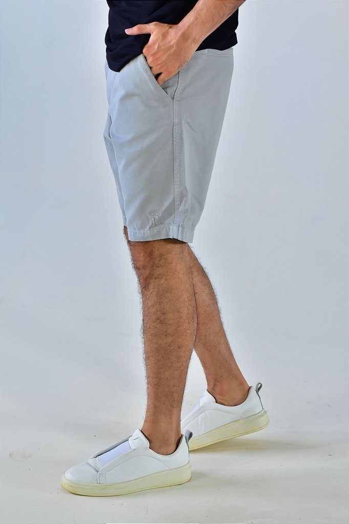 Bermuda Masculina Sarja Nobre Men - Cinza