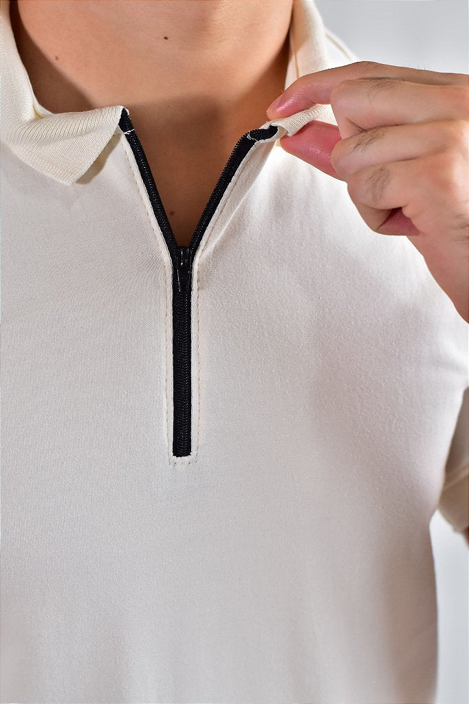 Gola Polo Zíper Nobre Men - Off White