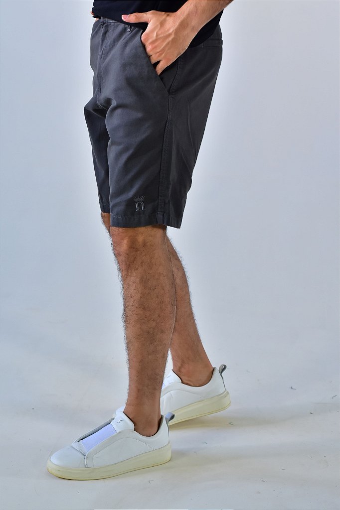 Bermuda Masculina Sarja Nobre Men - Chumbo