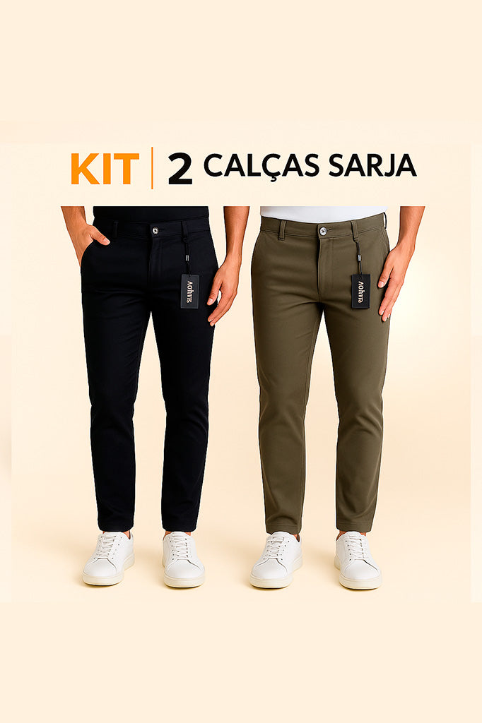 Combo 02 Calças Sarja Nobre Men
