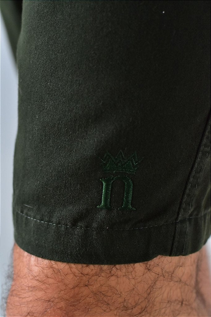 Bermuda Masculina Sarja Nobre Men - Verde Musgo