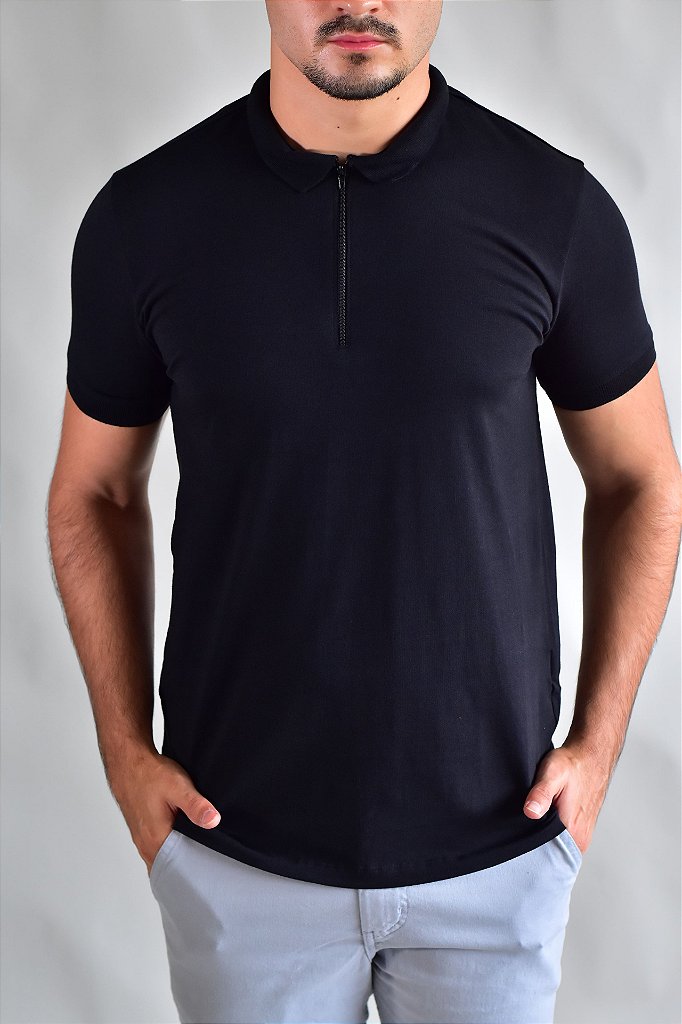 Gola Polo Zíper Nobre Men - Preta