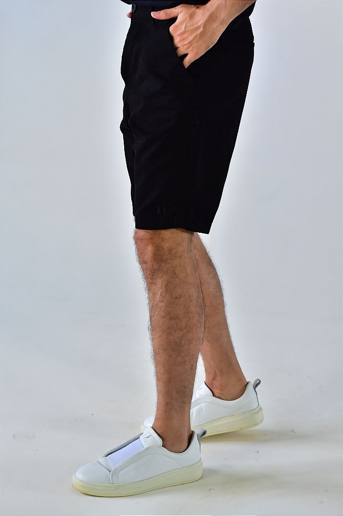 Bermuda Masculina Sarja Nobre Men - Preta
