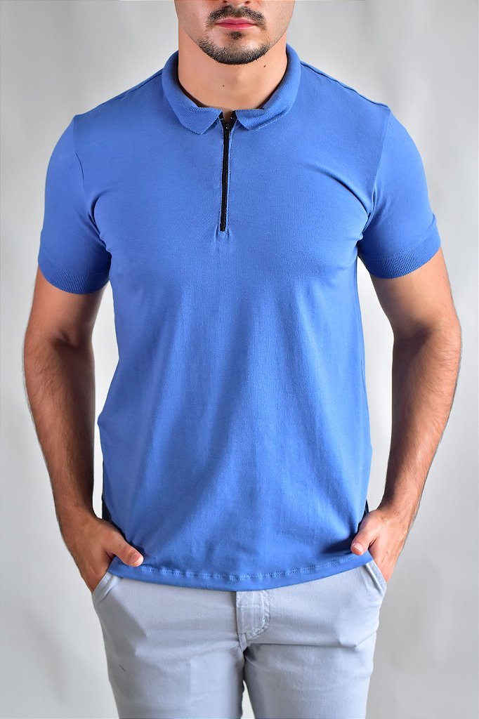 Gola Polo Zíper Nobre Men - Azul