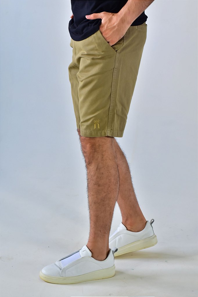 Bermuda Masculina Sarja Nobre Men - Cáqui