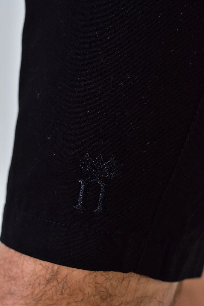 Bermuda Masculina Sarja Nobre Men - Preta