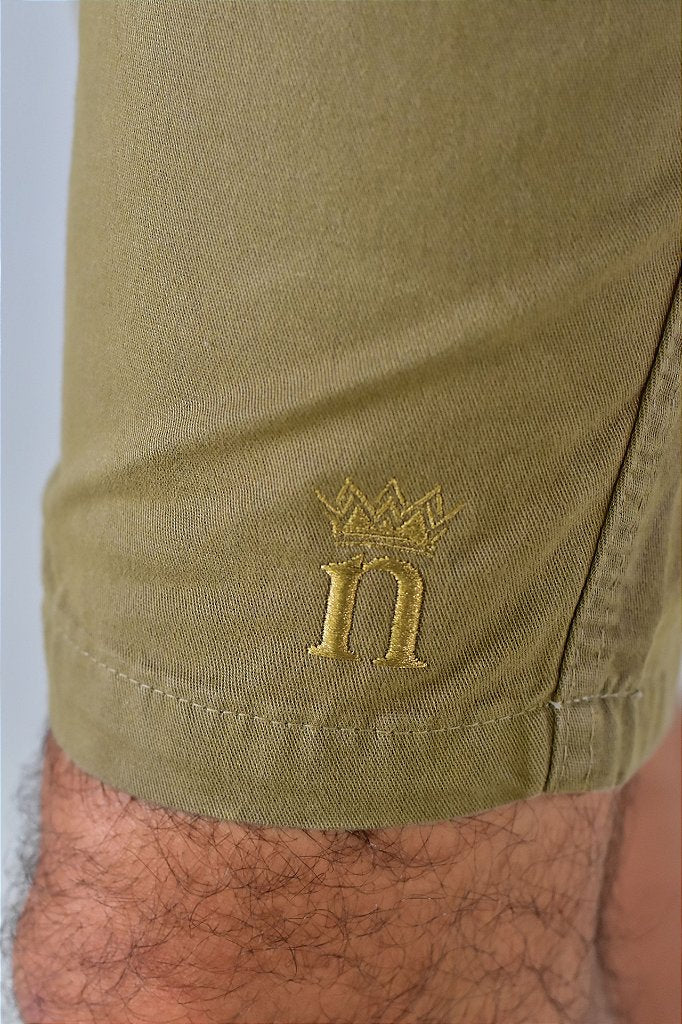 Bermuda Masculina Sarja Nobre Men - Cáqui