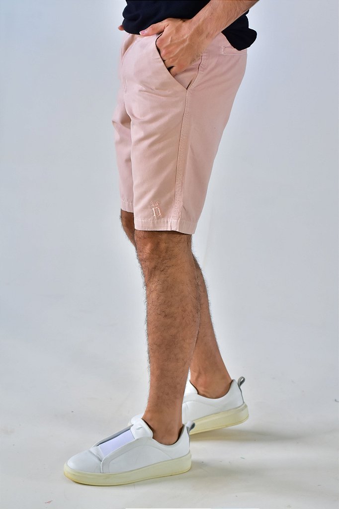 Bermuda Masculina Sarja Nobre Men - Rosê