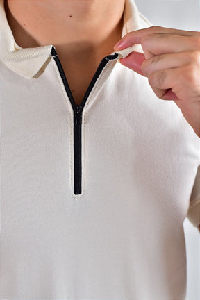 Gola Polo Zíper Nobre Men - Off White