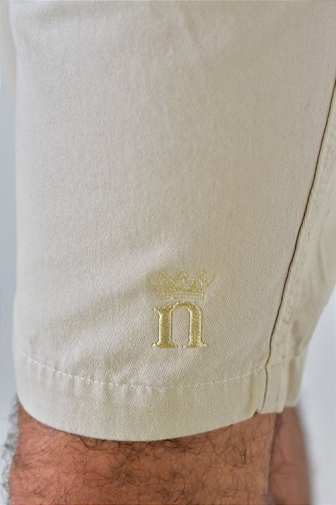 Bermuda Masculina Sarja Nobre Men - Creme